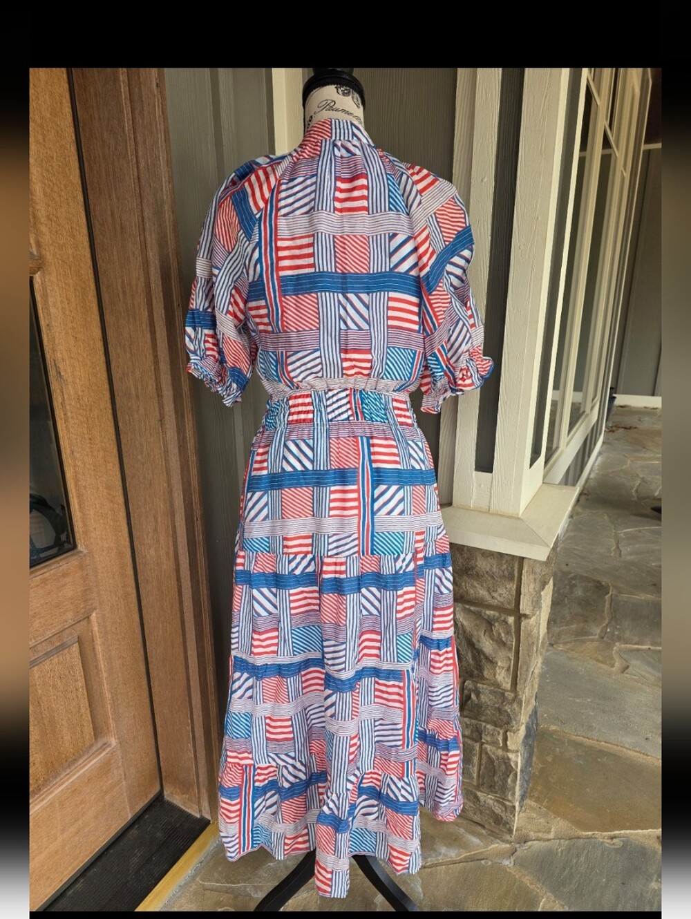 THML Red, White & Blue Midi Dress-NWT - Picture 2 of 7